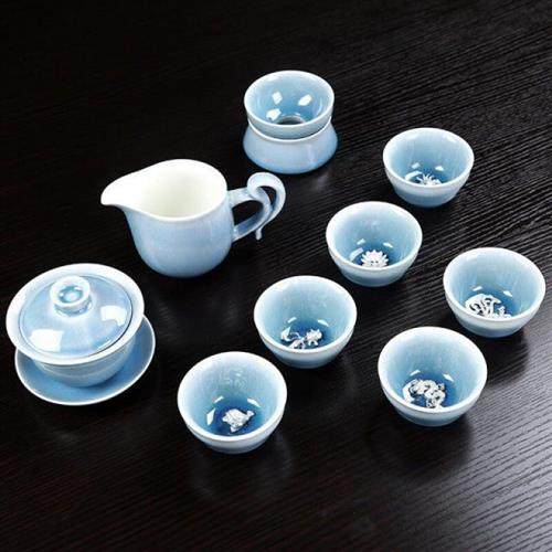 定制?钧瓷茶杯茶具窑变功夫茶具公道杯品茗杯单杯茶具礼盒 钧瓷窑