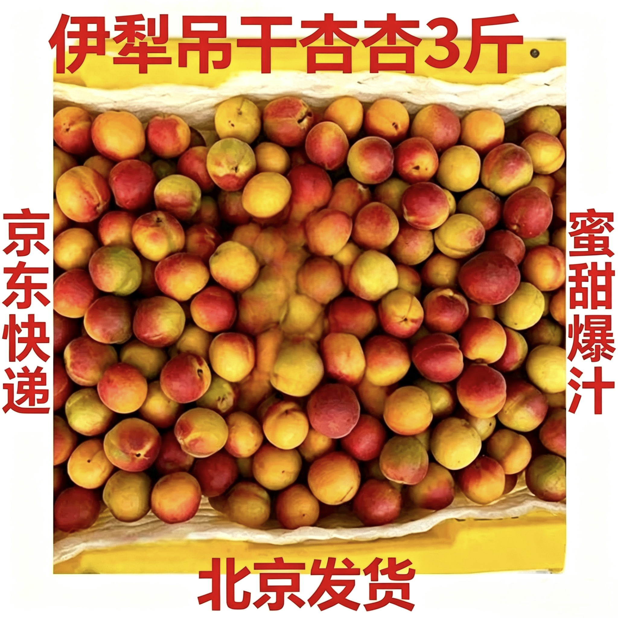 新疆伊犁吊干杏吊杆杏3斤树上干杏新鲜水果北京发货