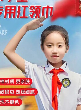 小学生红领巾1.2米绸布不易缩水褪色通用3-6年级红领巾