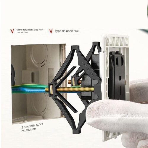 86型钢塑绝缘开关插座底箱修理工插座壁固定底箱盒式修理工