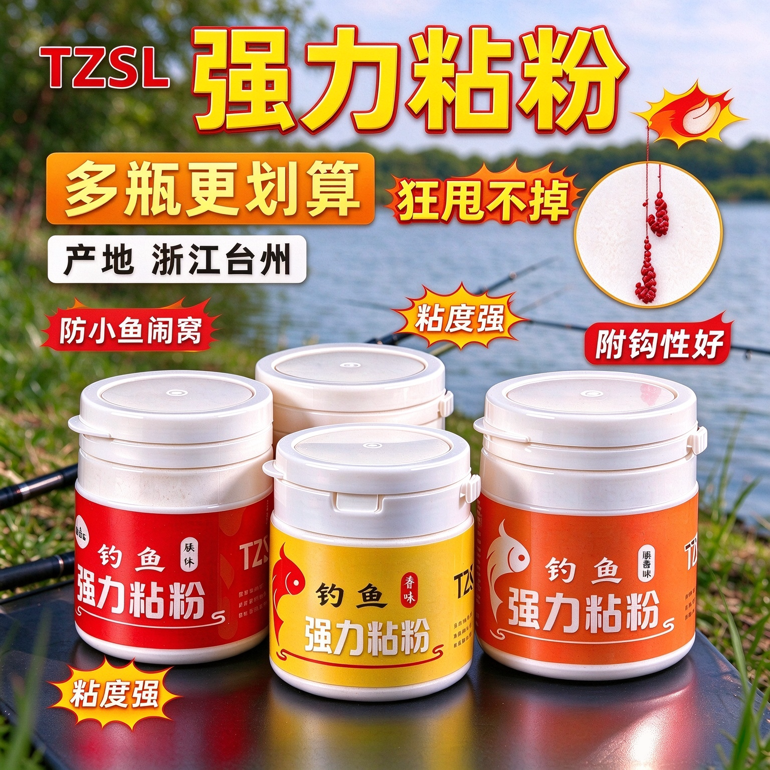 超强力粘粉空钩粘米鲫鱼饵料