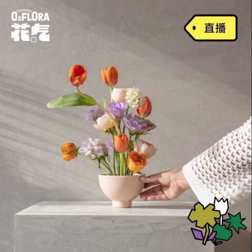 花气 |鲜花直播主播搭配稀有花材瓶花插花鲜切家居顺丰空运