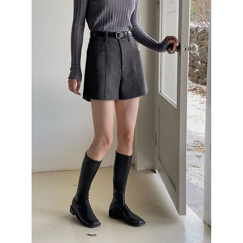 【秋冬主场小短裤加厚】A字毛呢