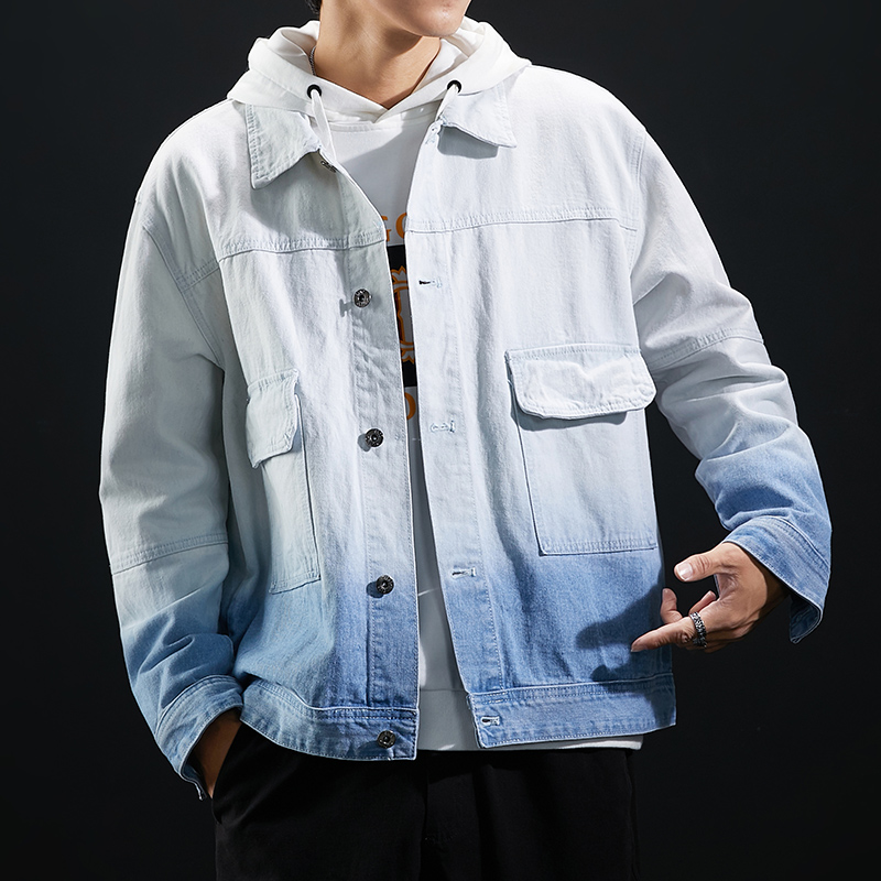 Men's trendy brand denim jacket and jeans