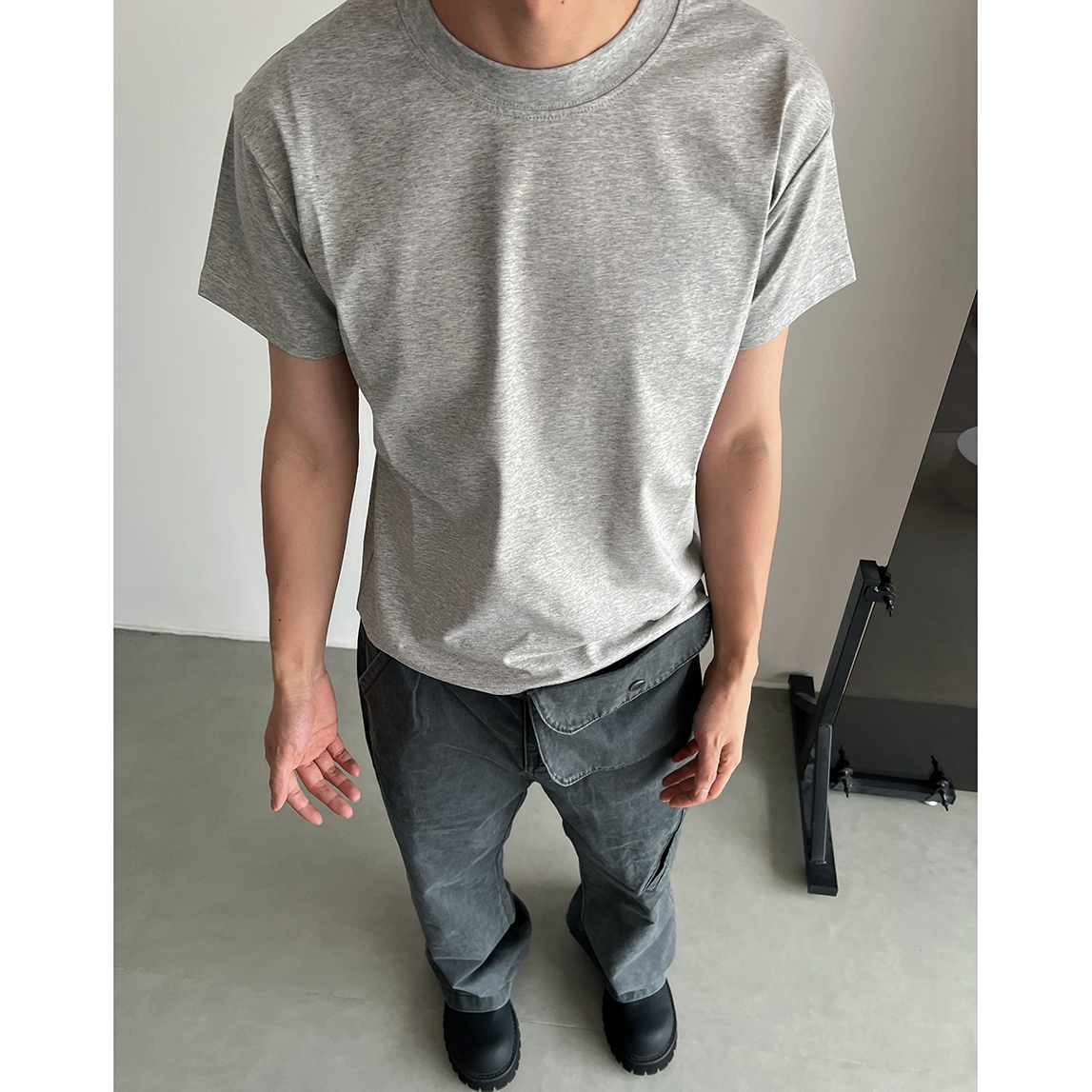 甄枚前boxy春夏短宽T恤男女短袖