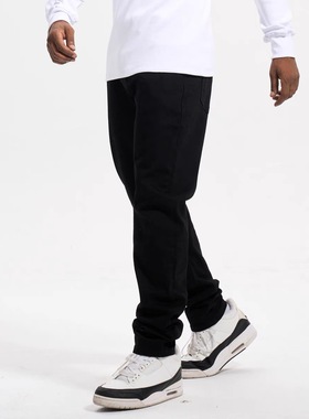 45Cent欧美嘻哈说唱高街黑色修身紧身小脚休闲弹力牛仔裤男潮牌