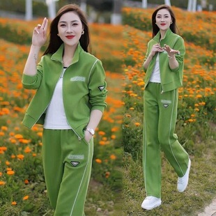 阔腿裤 时尚 两件套 洋气减龄显瘦短袖 2025新款 休闲运动服套装 女夏季