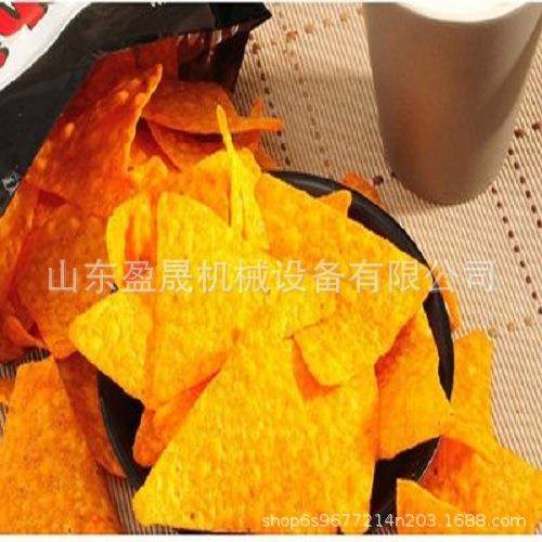 香脆玉米片膨化机油炸玉米三角片设备墨西哥玉米片生产线厂家