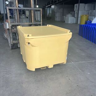 华社滚塑600L保温箱冷暖两用渔业海产冷藏储存箱异形产品