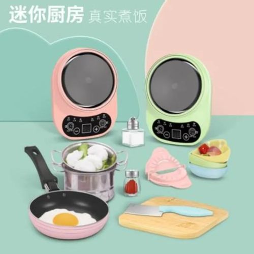 迷你厨房真煮全套食玩烹饪儿童做饭小厨具女孩礼物过家家玩具电炉