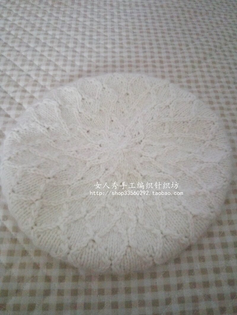 女人秀手工编织优质山羊绒保暖防寒贝雷包头帽情侣亲子加厚保暖帽