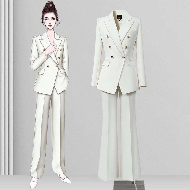 西装套装女春秋新款高级感职业气质休闲西服阔腿裤正装通勤工作服,女装/女士精品,西装,淘宝优惠券,粉丝福利购,淘宝优惠卷
