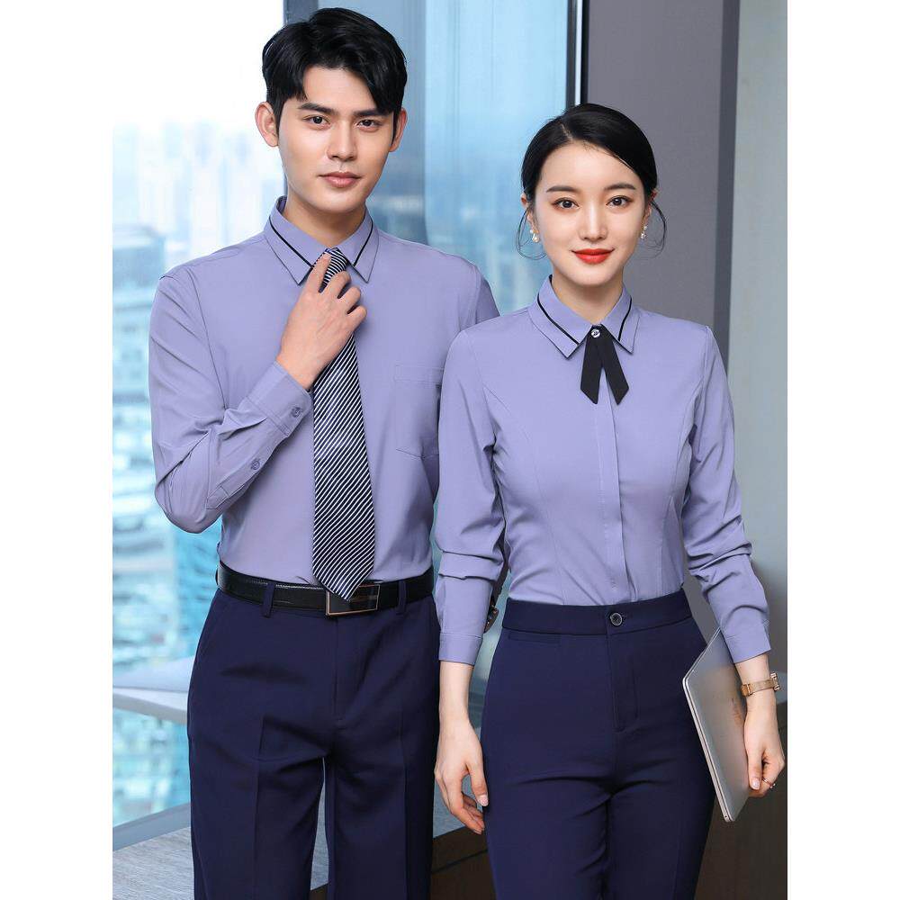 2024新款职业长袖衬衫女套裙职业衬衣时尚气质秋冬套装正装工作服