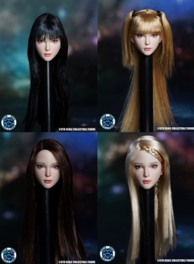 1/6女兵人头雕模型 SDH028 女头雕- A B C D四款 现货