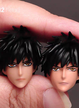 1/6兵人12分比例12寸 二次元死神手办头雕 黑崎一护 男头雕 人偶