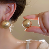 金色耳扣轻奢高级感气质大气复古独特耳环2025新款 爆款 夸张耳饰女