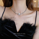 饰颈链礼服配饰 轻奢小众高级感装 小香风山茶花项链女款 2025新款