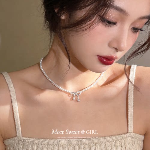 法式复古珍珠项链女配饰