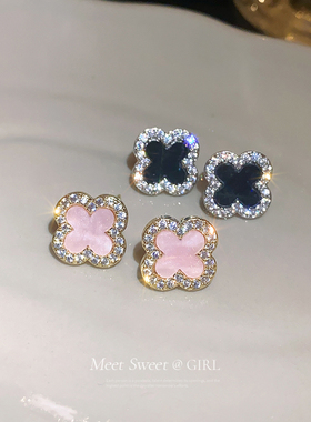 精致花朵粉色耳环2026巨好看耳钉超火新款爆款高级感轻奢耳饰女