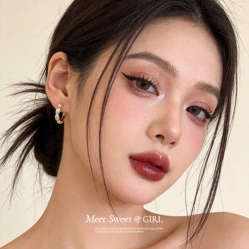 七粒米耳钉女小众设计感独特漂亮