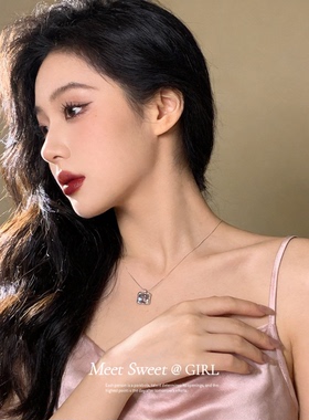 简约方形糖块颈链女配饰