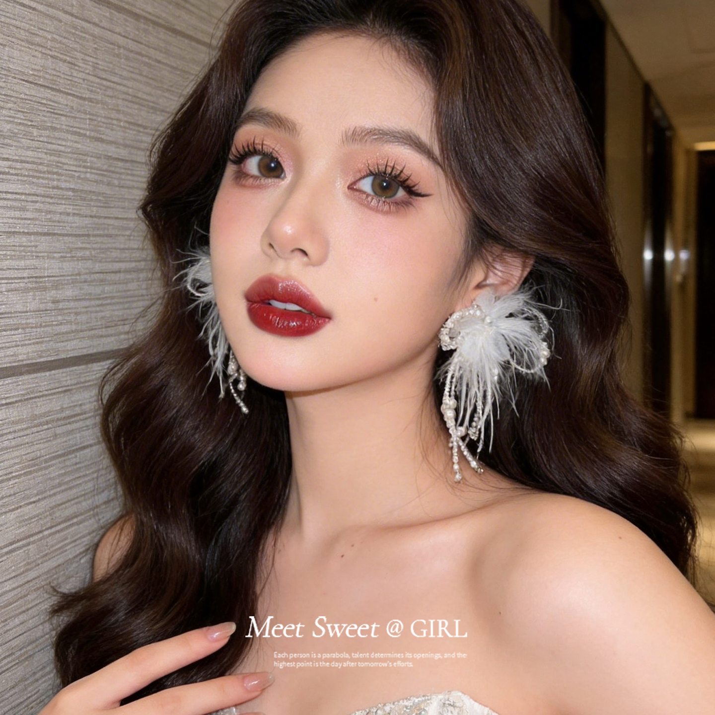 超仙氛围感珍珠蝴蝶结羽毛耳夹女无耳洞独特漂亮耳环2026新款爆款