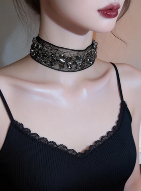 「暗夜茶歇」轻熟风蕾丝项链