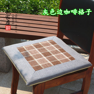 坐垫棉麻坐垫榻榻米坐垫办公室椅垫座垫屁股垫子学生 亚麻椅垫日式