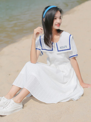 少女连衣裙夏季海军2022初中生