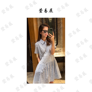 -“芭莉格”亚麻织布格纹设计立体剪裁显瘦连衣裙Y-QZ6062203