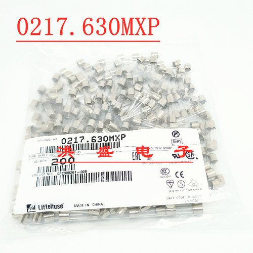 0217.630MXP美国力特5*20玻璃保险丝管 F630mA 250V 0.63A安 快熔