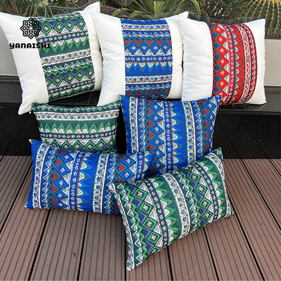 波西米亚民族风沙发靠垫户外防水防晒抱枕腰枕套酒店民宿室外靠包