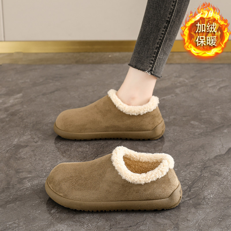 老北京布鞋女2025新款加绒保暖棉鞋一脚蹬软底妈妈鞋不累脚豆豆鞋,女鞋,时尚休闲鞋,淘宝优惠券,粉丝福利购,淘宝优惠卷