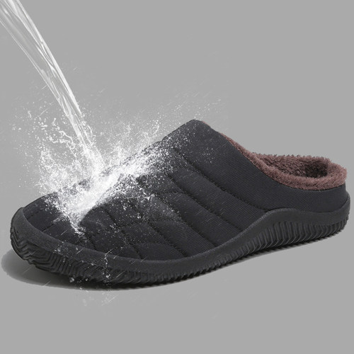 冬天老人棉拖鞋男加绒中老年爸爸