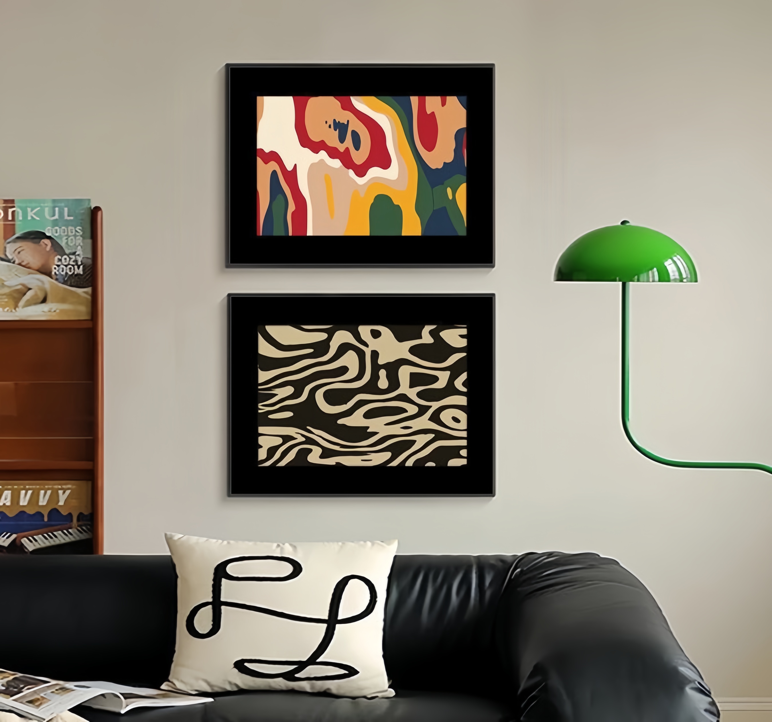 美拉德复古电表箱装饰画法式电表箱遮挡小众艺术画壁画装饰免打孔