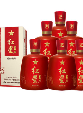 红星二锅头43度500ml*6瓶白酒