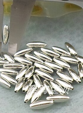 仿金属电镀米珠瓜子仁辅料手缝服装米粒椭圆手工 DIY饰品配件散珠