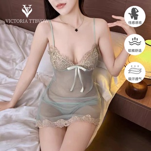 Victoria维多利亚性感网纱透明睡群女2025新款 纯欲家居服 夏季 薄款