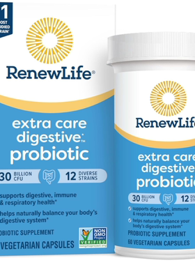 美国Renew Life Extra Care 300亿菌 益生菌胶囊 消化和呼吸健康