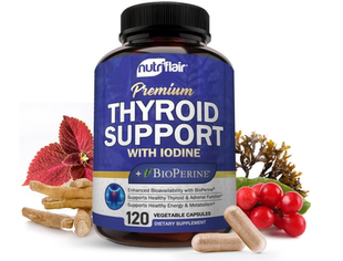 美国NutriFlair 甲状腺支持复合物 含碘黑胡椒南非醉茄维生素 B12