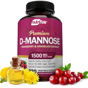 美国NutriFlair D-甘露糖 1200毫克含蔓越莓和蒲公英提取物 120粒