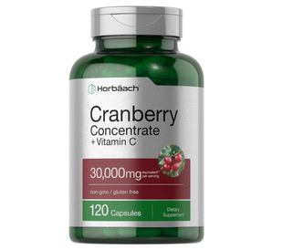 美国Horbaach蔓越莓浓缩提取物+ 维生素C 30000毫克120粒胶囊