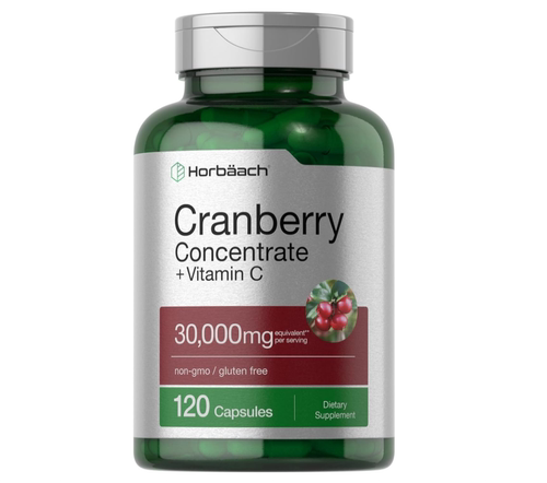 美国Horbaach蔓越莓浓缩提取物+ 维生素C 30000毫克120粒胶囊