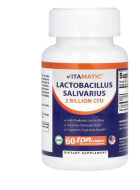 美国Vitamatic 唾液乳杆菌  益生元 20亿 CFU 60DRCaps
