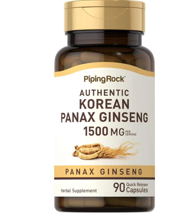 美国代购Piping Rock 韩国人参胶囊 1500 毫克  90 粒