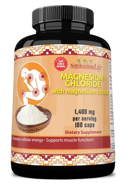 美国氯化镁(Cloruro de Magnesio)高吸收柠檬酸镁1400mg 100粒