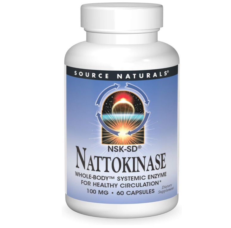 美国Source Naturals 纳豆激酶 100 毫克酶促进健康循环60 粒胶囊