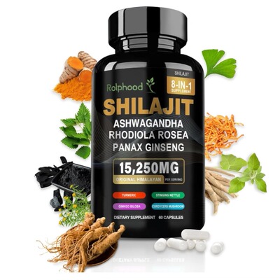 美国Shilajit 纯喜马拉雅有机南非醉茄男女士力量 60粒胶囊