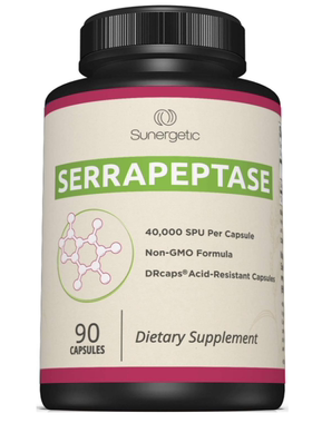 美国Serrapeptase 酶补充剂支持鼻窦健康 舍雷肽酶配方 90粒