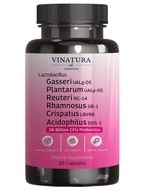 美国Rhamnosus Reuteri Gasseri嗜酸乳杆菌益生菌 380亿菌30粒